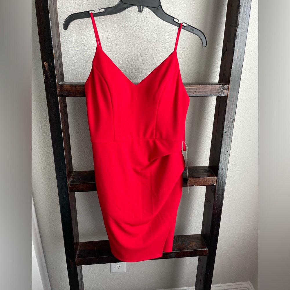 Junior girl red dress